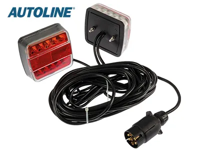 AUTOLINE LED-Tail light kit Komplekts Piekabēm ar 7.5m Vadu un 7-pin Spraudni, 12V