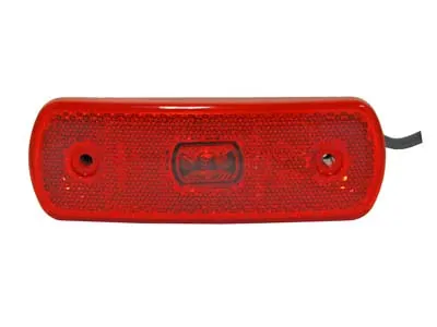Sarkans LED Sānu Gabarītu Lukturis ar Atstarotāju, 3 LED, 12-24V - Papildlukturi.lv