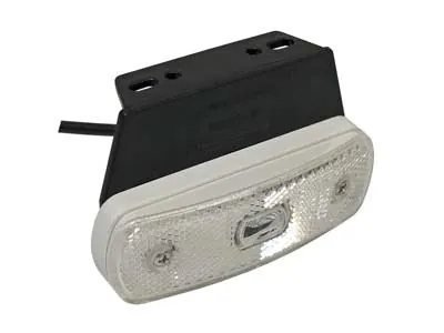 Balts LED Sānu Gabarīta Lukturis ar Atstarotāju, 12V, Regulējams Stiprinājums - Papildlukturi.lv