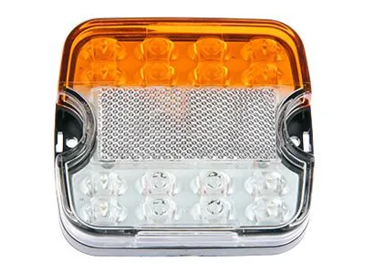 Kombinētais LED Frontlight/Virziena Rādītāja Lukturis 12-24V, ECE Sertificēts, 105x95x24mm - Papildlukturi.lv