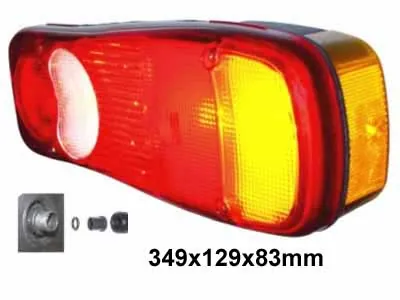 24V LED 5-funkciju Labās puses Aizmugures Lukturis ar Sānu Marķieri