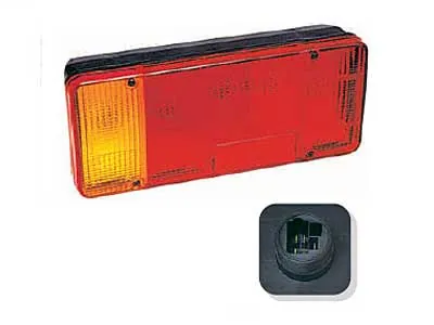 Kreisās puses 5-kameru Aizmugurējais Lukturis ar Miglas Lukturi, Saderīgs ar Iveco Transportlīdzekļiem no 1996. gada