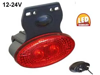 LED Aizmugurējais miglas lukturis 12-24V ar noņemamu kronšteinu (110x55mm) - Papildlukturi.lv