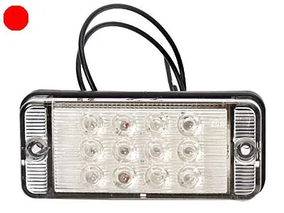 Universāls LED Aizmugurējais Miglas Lukturis ar Skaidru Lēcu, 12-24V, ECE Sertificēts
