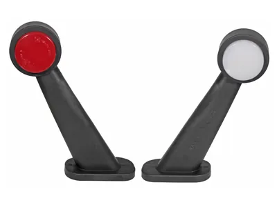 WAS LED Sānu gabarītu lukturis ar gumijas kāju, 12-24V, E-sertificēts, ar NEON efektu