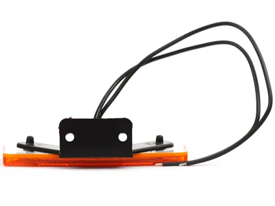 WAS LED Dzeltens Sānu Gabarītu Lukturis ar 90° Montāžas Kronšteinu, 12-24V, ECE Sertificēts - Attēls 2
