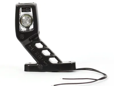 WAS LED Sānu Gabarītu Lukturis (Labais) ar 45° Gumijas Stiprinājumu, 12-24V, ECE Sertifikāts - Attēls 3