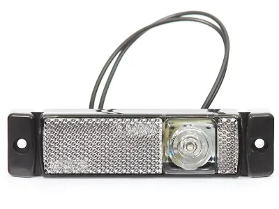 WAS Baltais LED sānu gabarītu lukturis (ECE sertificēts, IP66/68, 12-24V)