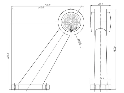 WAS LED Sānu Gabarītu Lukturis ar 45° Gumijas Stiprinājumu, Balt-Sarkans, ECE Sertificēts, 12-24V - Attēls 2