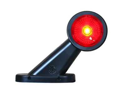 WAS LED sānu gabarītu lukturis (Radziņš) ar 45° gumijas stiprinājumu, 12-24V, ECE sertificēts