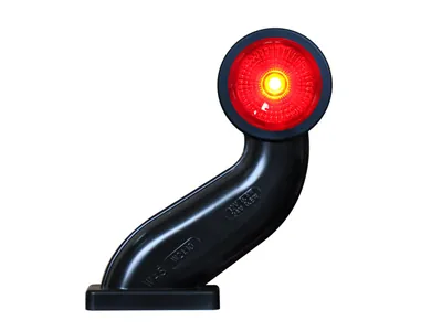 WAS Kreisās puses LED marķējuma lukturis (radziņš) ar gumijas kronšteinu, IP66/68, 12-24V, ECE sertifikāts