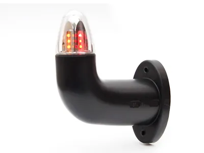 WAS LED gabarītu lukturis "Viking" ar gumijas kronšteinu - balts/sarkans/dzintara, ECE sertificēts, 12-24V