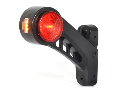 WAS LED Sānu Gabarītu Lukturis ar Gumijas Stiprinājumu, 12-24V, ECE Sertificēts