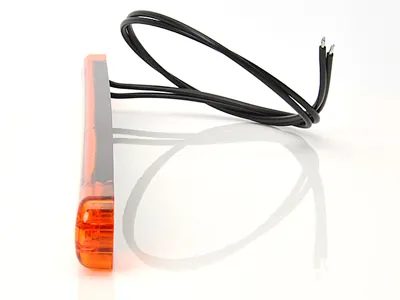 WAS Dzeltens LED Sānu Gabarīta Lukturis - Ultra-plāns 10.4mm, 12-24V, ECE Sertificēts - Attēls 3