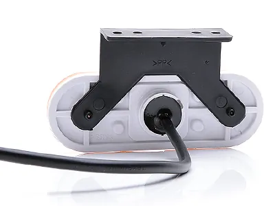 WAS Dzeltens LED Sānu Gabarītu Lukturis ar 90° stiprinājumu, 12-24V, ECE/E/10R Sertifikācija - Attēls 2