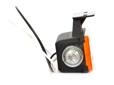 WAS Dzeltens LED Sānu Gabarītu Lukturis ar Papildu Diodēm un 90° Stiprinājumu, 24V, ECE Sertificēts - Attēls 2