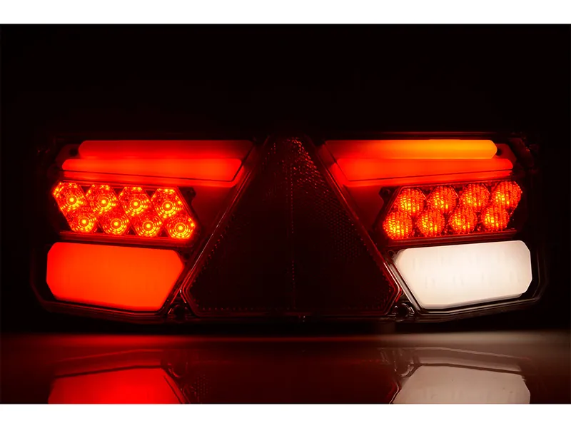 WAS Dinamiskais LED Aizmugurējais Lukturis Piekabēm 12-24V, 2m vads, 2 gadu garantija - Attēls 4