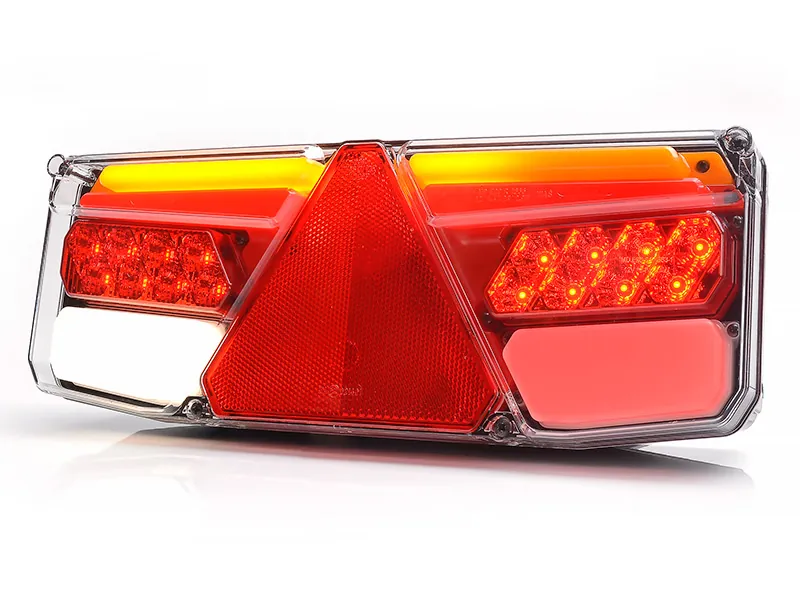 WAS LED aizmugurējais lukturis piekabēm un puspiekabēm, 12-24V, dinamiskais pagrieziena rādītājs