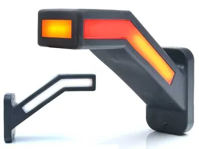 WAS LED Sānu Gabarītu Lukturis ar Difūzo Lēcu, 12-24V, Dinamisks Pagrieziena Rādītājs, ECE Sertificēts