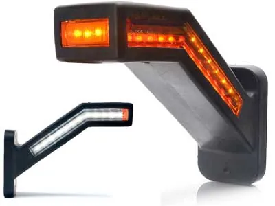 WAS LED Sānu Gabarītu Lukturis ar Bremžu Funkciju un Dinamisko Pagrieziena Rādītāju (12/24V)