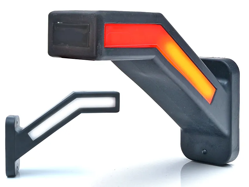 WAS LED Sānu Gabarīta Lukturis ar Dinamisko Pagrieziena Indikatoru, 12-24V