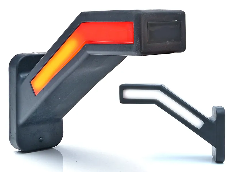 WAS LED Sānu Gabarītu Lukturis ar Dinamisko Pagrieziena Funkciju, 12-24V, ADR/ECE Sertificēts