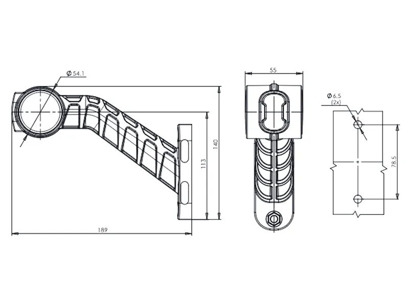 WAS LED Sānu Gabarīta Lukturis IP66/68 ar ECE un ADR Apstiprinājumu, 12/24V - Attēls 2