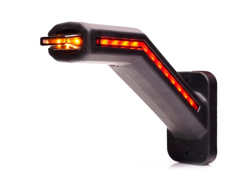 WAS LED Sānu Gabarītu Lukturis ar Gumijas Kāju, 12/24V, ECE/ADR Sertificēts