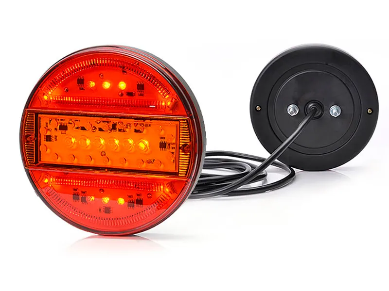 WAS Daudzfunkcionāls LED Aizmugures Lukturis, 12/24V, IP66/68, ECE Sertificēts, Apaļš ø140mm
