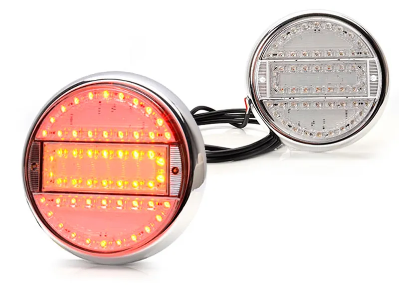 WAS Apaļais LED Aizmugures Lukturis - Multifunkcionāls (Pozīcija, Stop, Indikators) ar IP66/68 Aizsardzību, 12/24V