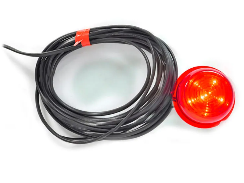 WAS LED Sarkans Sānu Gabarītu Lukturis, 12/24V, IP66/68 aizsardzība, ø78mm