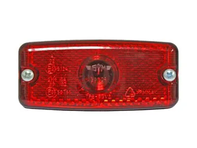 Sarkans hologēnu sānu gabarītu lukturis ar reflektoru, SV8.5 savienojumu