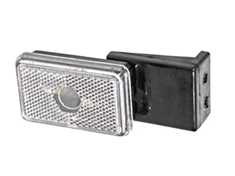 Baltais hologēnu sānu gabarīta lukturis ar atstarotāju un stiprinājumu, SV8.5 - Papildlukturi.lv