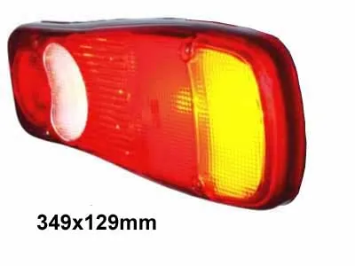 Rezerves stikla pārsegs 349x129mm LED aizmugurējiem lukturiem