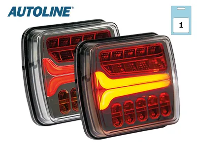 AUTOLINE LED Aizmugurējais Lukturis ar Dinamisku Pagrieziena Signālu IP67, 12-24V - Papildlukturi.lv
