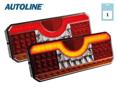AUTOLINE LED Aizmugures Lukturis ar Dinamisko Pagrieziena Signālu, IP67, 12-24V, Universāls - 1606-40001