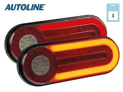 AUTOLINE LED Aizmugures Lukturis 290mm ar Dinamisko Pagrieziena Rādītāju, 12-24V, IP67 - Papildlukturi.lv
