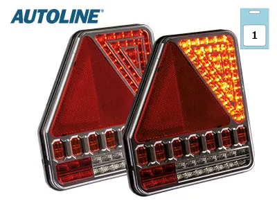 AUTOLINE LED Aizmugurējais lukturis kreisais ar dinamisko pagrieziena rādītāju, 12-24V