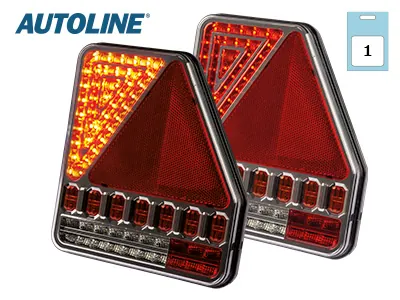 AUTOLINE LED Aizmugurējais Lukturis ar Dinamisko Pagrieziena Signālu 12-24V, Piekabēm