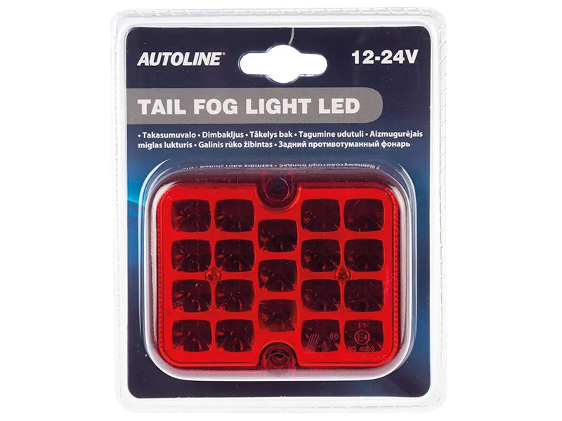 AUTOLINE LED Aizmugures Miglas Lukturis 19 LED, E-apstiprināts, 12-24V, 100x80mm - Attēls 3