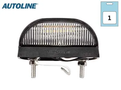 AUTOLINE LED Numura zīmes apgaismojums, 5 LED, Melns, 12-24V, E-sertificēts
