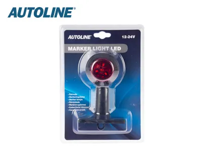 AUTOLINE LED Sānu Gabarītu Lukturis (Radziņi), 12-24V, Ar Gumijas Kājiņu, E-Apstiprināts - Attēls 2