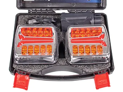 AUTOLINE Bezvadu LED aizmugures lukturi ar uzlādējamu akumulatoru | IP65 | 12-24V | Dinamiskie pagriezienu rādītāji - Attēls 2