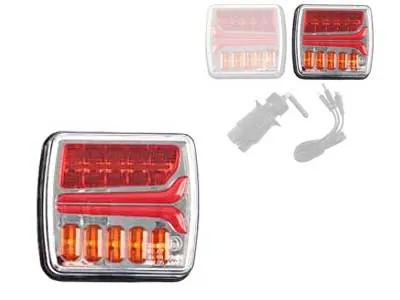 Bezvadu LED Aizmugurējais Lukturis ar Dinamisko Pagrieziena Rādītāju, Labās Puses, IP65, DC 5V