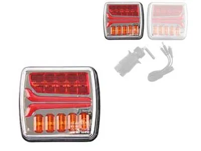 Bezvadu LED Aizmugures Lukturis ar Dinamisko Pagrieziena Rādītāju un Magnētisko Bāzi (IP65, DC 5V)