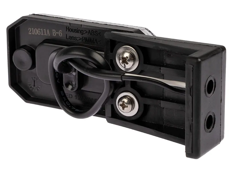 AUTOLINE Baltais LED sānu gabarītu lukturis ar atstarotāju un stiprinājumu, 12-24V - Attēls 2