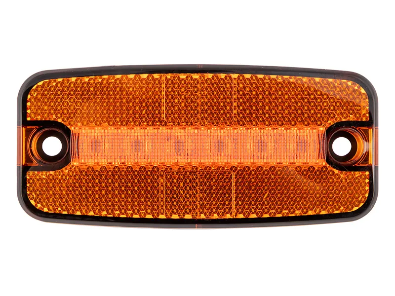 TRUCKVISION Dzeltens LED Sānu Gabarītu Lukturis 12-24V IP67 Ar Leņķveida Montāžu