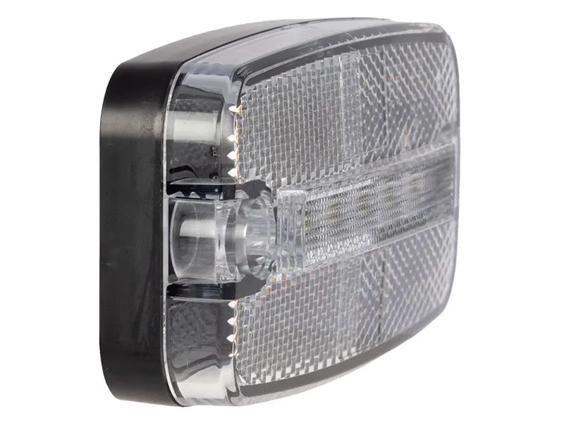 TRUCKVISION Baltais LED Sānu Gabarītu Lukturis, 12-24V, IP67, 6 LED ar 5M ADR Kabeli - Attēls 3
