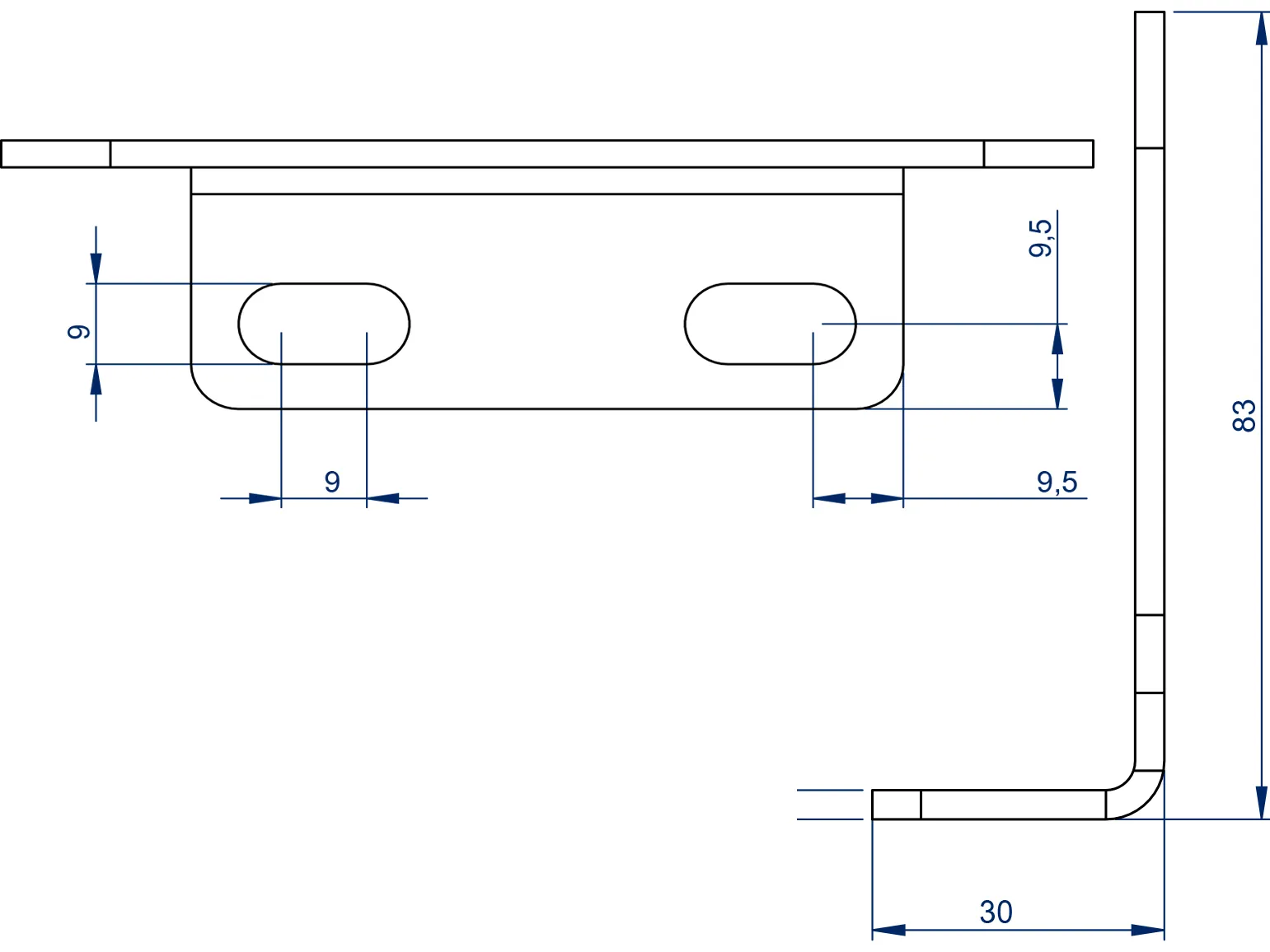 Nerūsējošā Tērauda Stiprinājuma Bāze (Clamp Base) Priekšējiem Lukturiem ar 90mm Skrūvju Atstarpi - Attēls 3