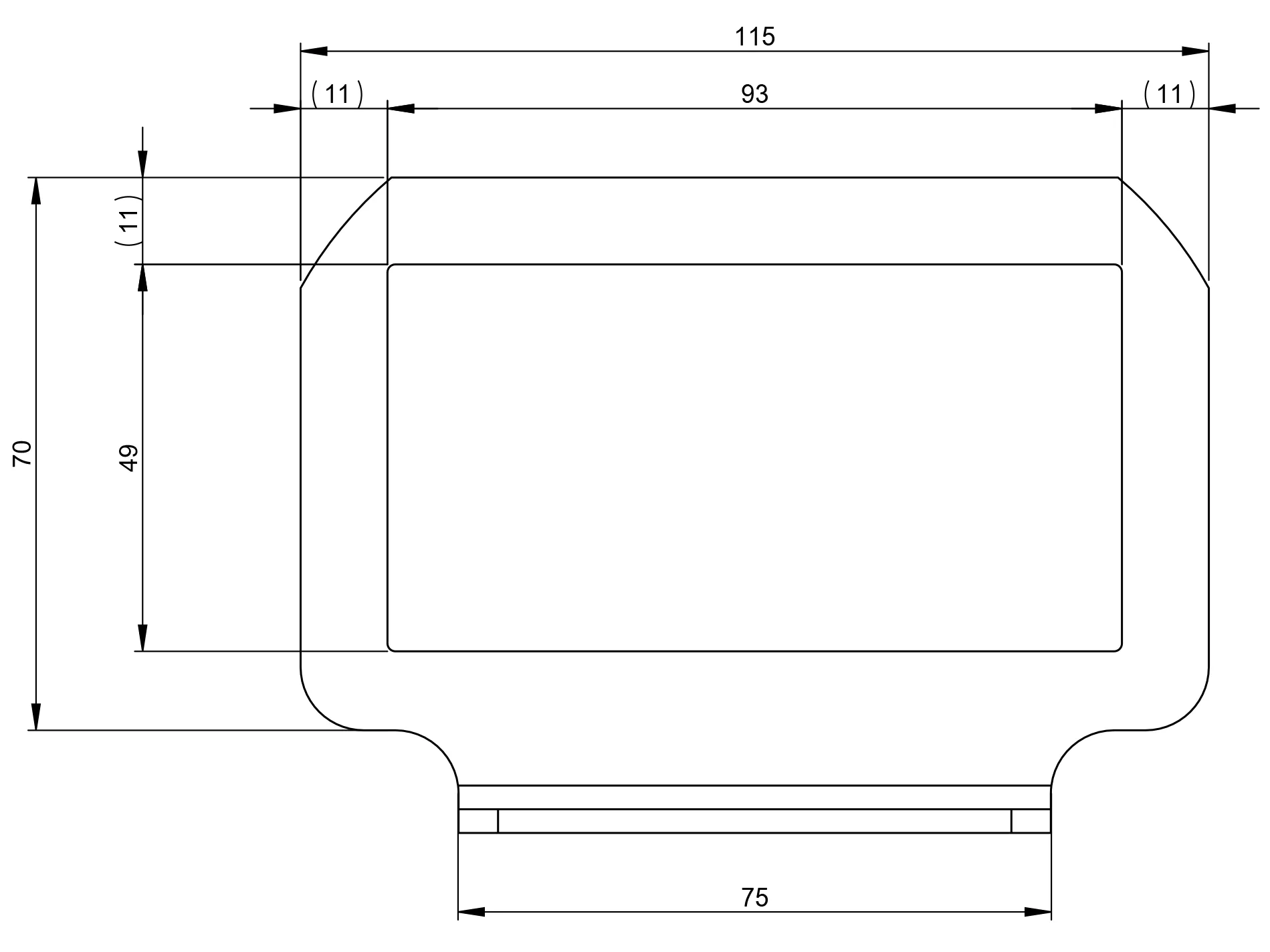 Nerūsējošā tērauda sānu gabarītu lukturu stiprinājuma skava Volvo un Scania kravas automašīnām - Attēls 2
